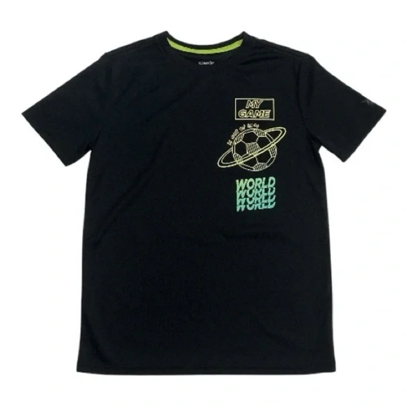 Old Navy Active Boy’s Soccer Themed Go Dry Tee, Sz XL (14/16)