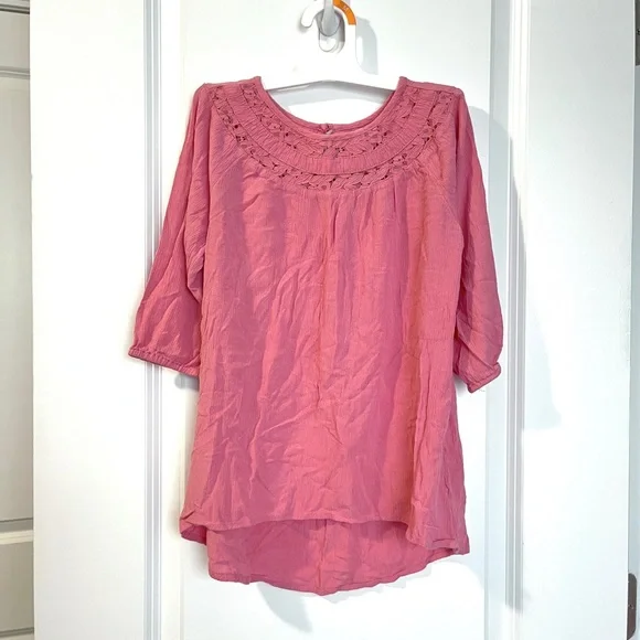 Girl’s Pink Old Navy 3/4 Sleeves Blouse Size: YM