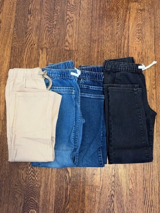 Old Navy Kids Pull-On Jeans  - Black, Medium Blue, Dark Blue, Beige