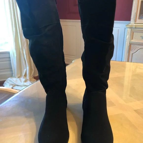 Style & Co. Black Over-The-Knee Stretch Boots