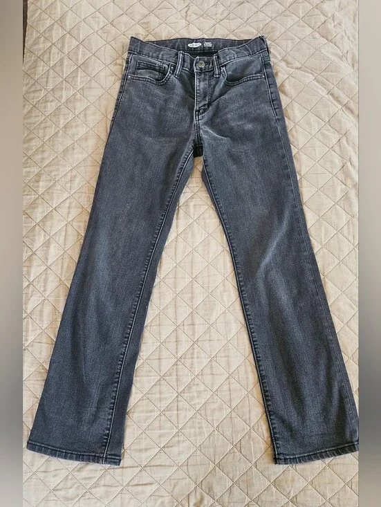 Old Navy boys size 12 jeans, straight, faded black