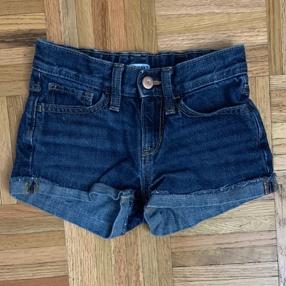 EUC! Dark Blue Denim Shorts Girls Size 8 Old Navy