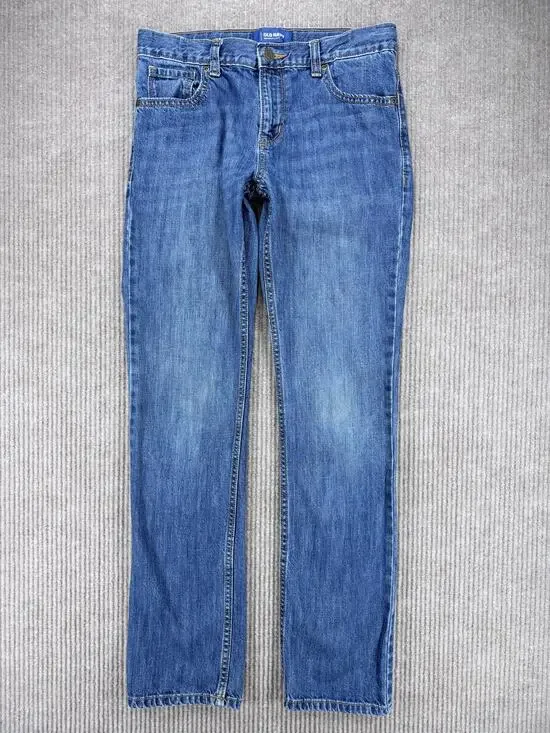 Old Navy Boys Basic Skinny Jeans Size 14 Regular Medium Wash Blue Cotton