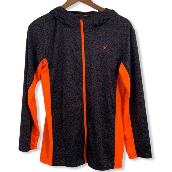Old Navy Athletic Grey Zip‎ Front Jacket XL 14-16