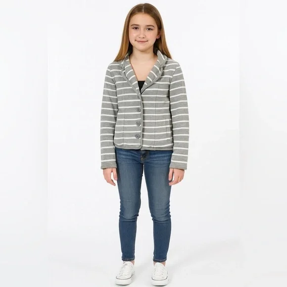 Old Navy Kids Gray Striped Blazer