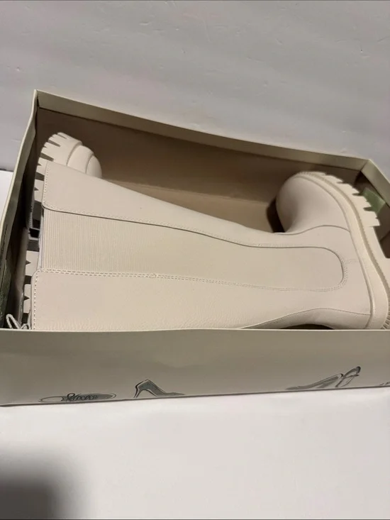 a new day Cream Over-The-Knee Chunky Chelsea Boots