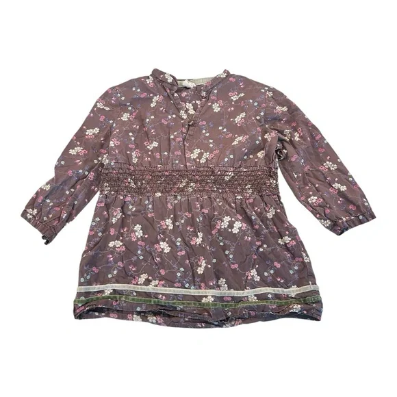 Old Navy‎ 2006 Brown Floral Boho Girls Top