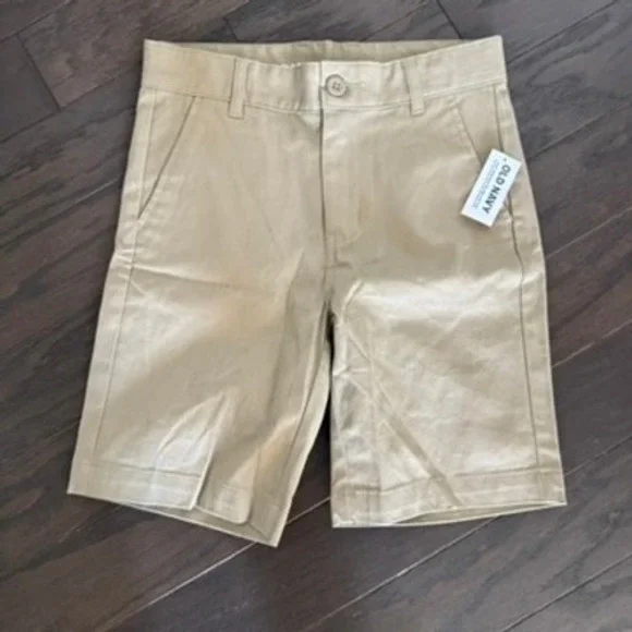 Old Navy‎ Boys Slim Khaki Shorts Size 10 Built-In Flex School Uniform