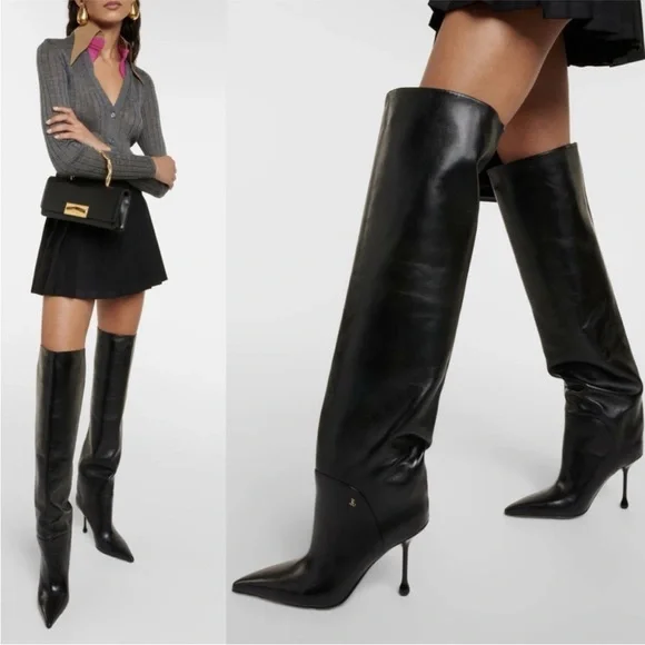 New Jimmy Choo Cycas 95 leather over-the-knee boots 37 $2,050