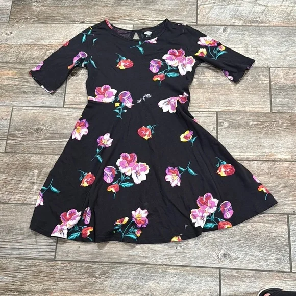 Old Navy Pink and Purple Fit and Flare Dress​