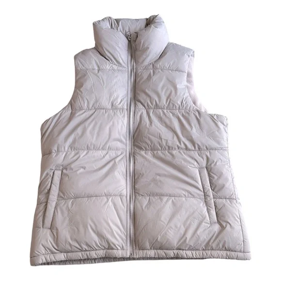 Old Navy  Puffer Full Zip Frost Free Puffer  Khaki Vest Girls‎ Size Large
