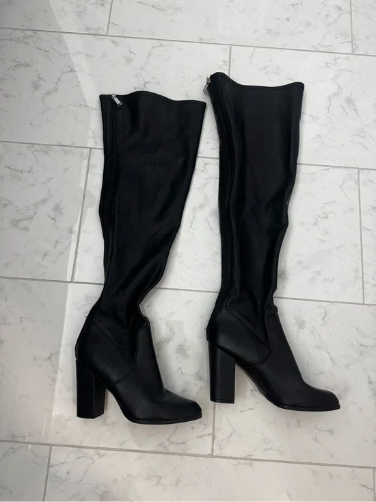 Juicy Couture Black Over-the-Knee Block Heel Boots