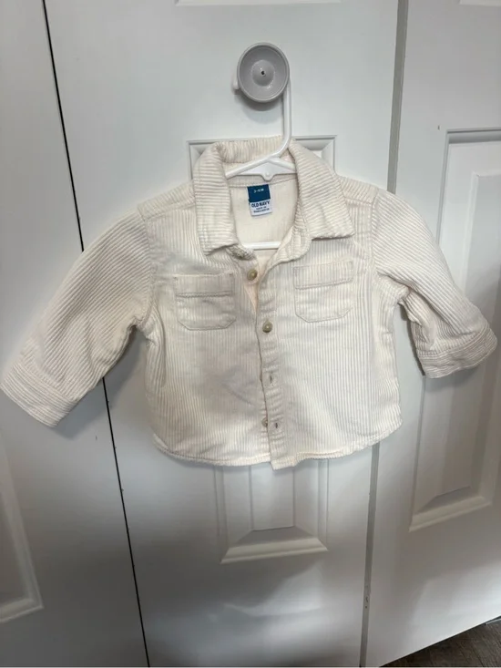 Old Navy Cream Corduroy Button-Front Jacket for Kids