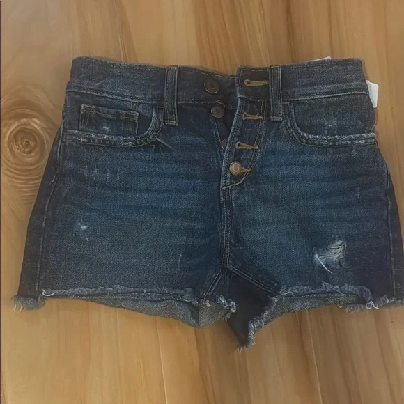 Old Navy Blue Cut-Off Denim Shorts with Distressing