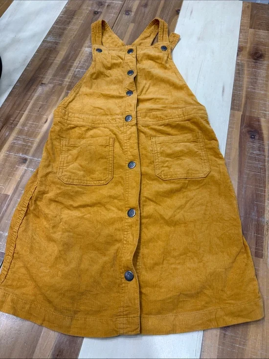 Old Navy Mustard Corduroy Pinafore Dress