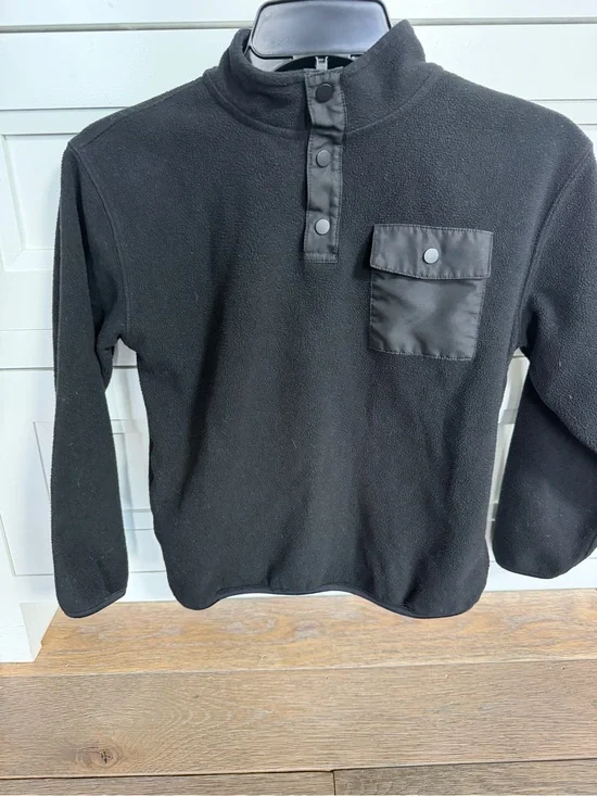 Old Navy Black Kid’s Quarter-Snap Fleece Pullover