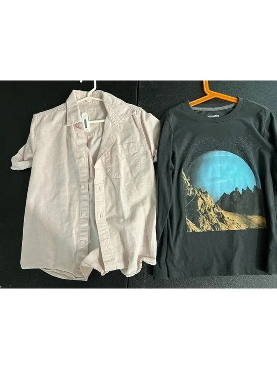 2pc bundle size 8 short long sleeve shirt