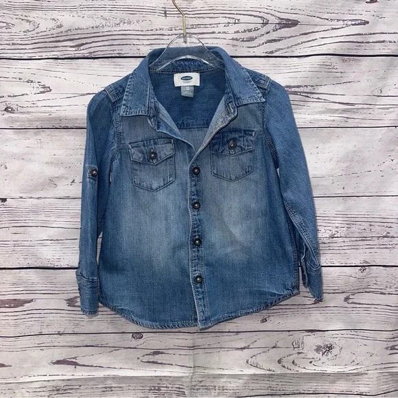 Denim Button-Up Shirt