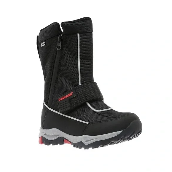 NEW CABRADE Boy's Snow Boot Waterproof enTHERMA-Insulated Nylon Reflective Sz 13