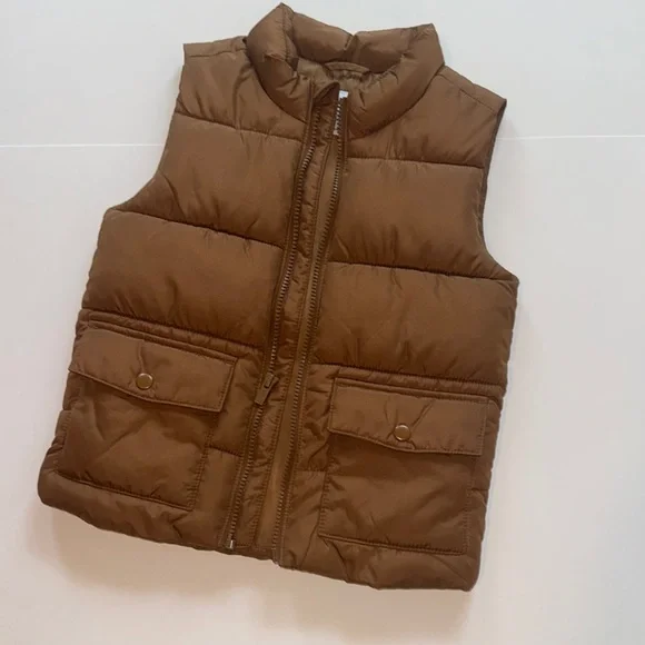 Like new! Old Navy Cognac Brown Puffer Vest Jacket sz 5t
