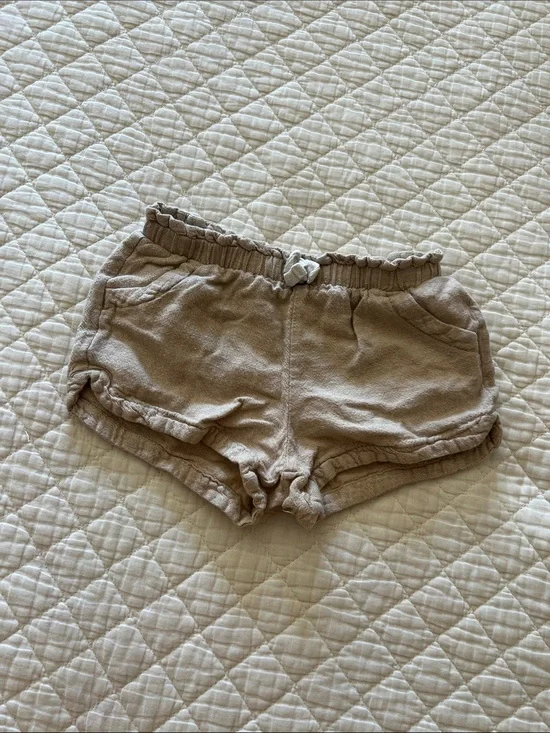 Old Navy Toddler Girl Tan Linen Shorts Size 3t
