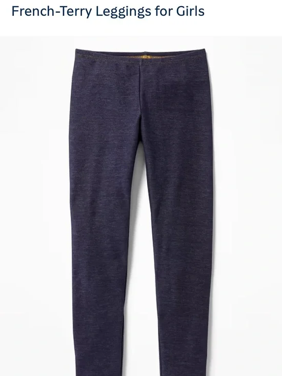 Old Navy Girls French-Terry Leggings - Navy Heather