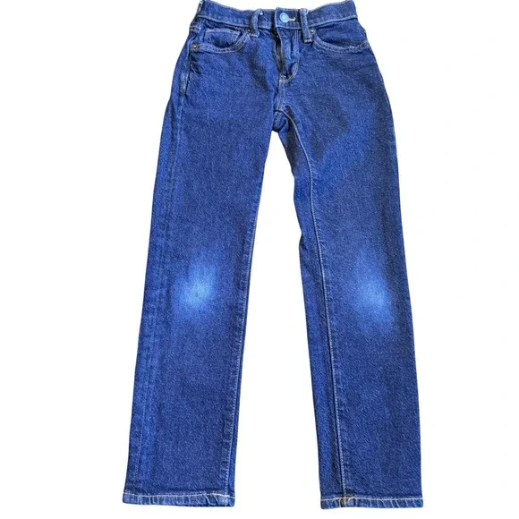 Old‎ Navy Boys Slim Jeans Size 7 Slim Dark Wash 360 Stretch Built-In Tough Denim