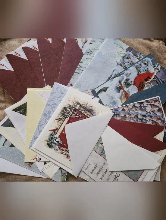 23 Christmas Birds Cards  with Envelopes