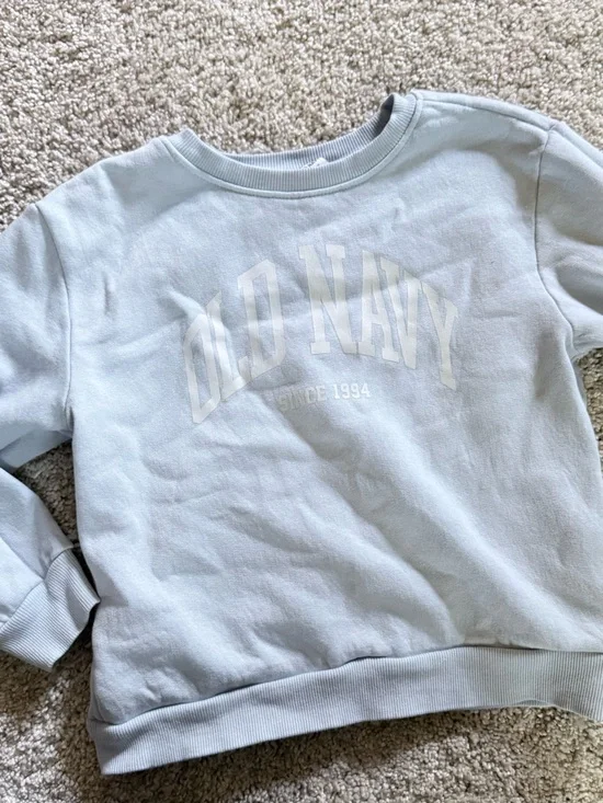 Old Navy Pastel Blue Kids Crewneck Sweatshirt