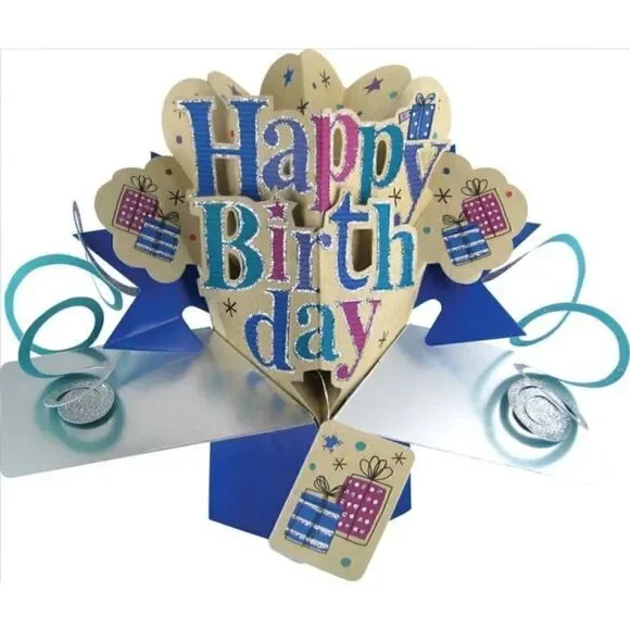 Pop Up Happy Birthday Greeting Card