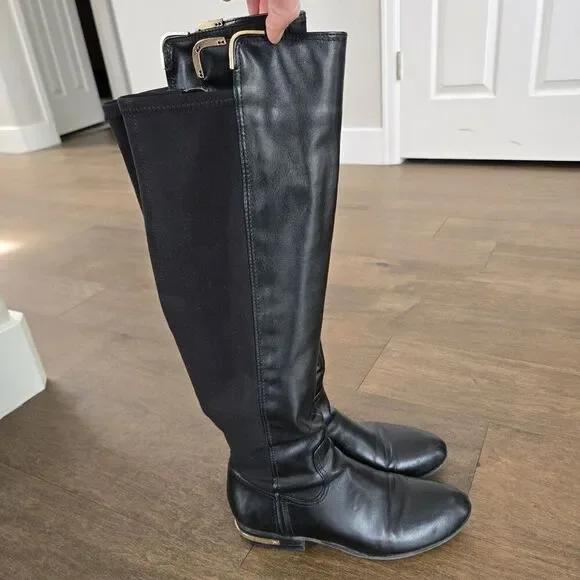Marc Fisher Knee Black Boot Womens Size 9