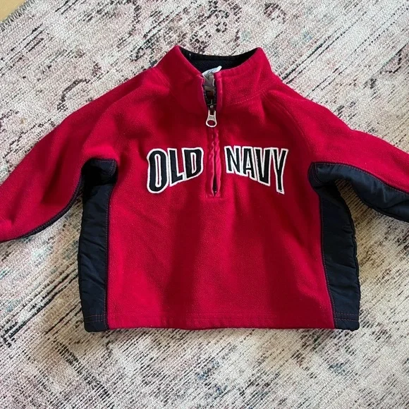 Old Navy Kids Red and Black Pullover Fleece