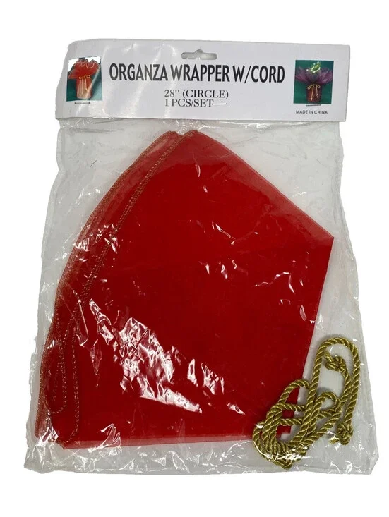 Red Organza Gift Basket Wrapper 28