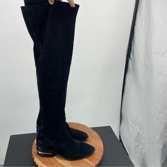 PAIGE Jacey Over‎ the Knee Stretch Boot black 9.5