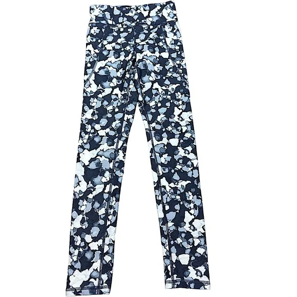 OLD NAVY: Girl’s Elevate Mid-Rise Active Blue Printed Leggings -Size Large