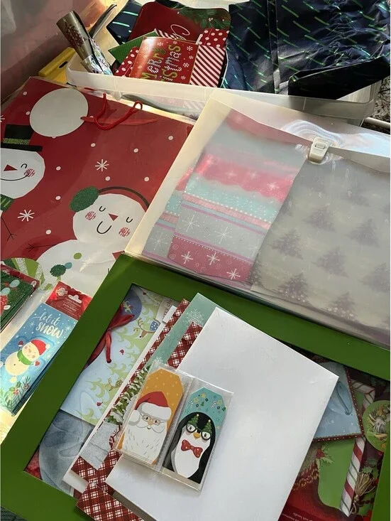 Large Lot of Christmas Boxes, Gift Bags - Large Medium Small Credit Card Boxes