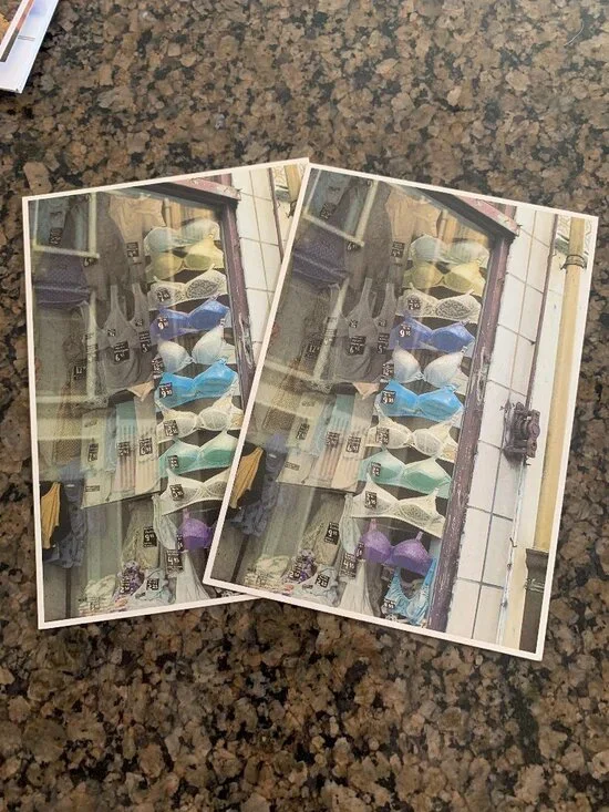 Lot of 2 Vintage Ronald Hammega Postcards Art Unlimited Amsterdam 1984 Lingerie