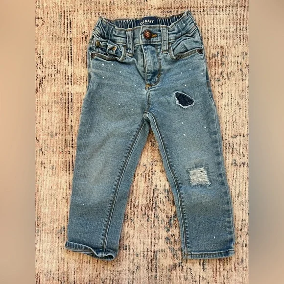 Old Navy Kids Light Blue Distressed Jeans