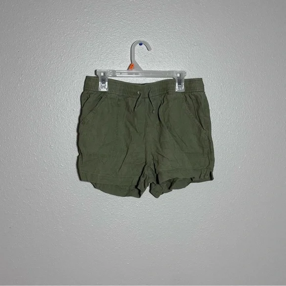 Old Navy Girl Kids Olive‎ Green Functional Drawstring Pull On Shorts size XL
