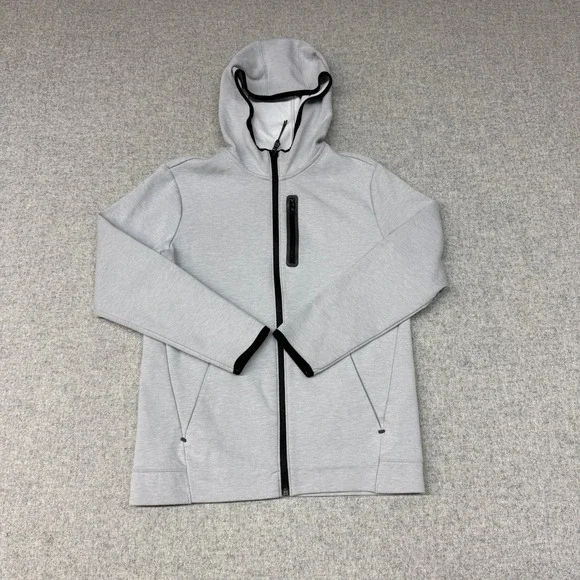 Old Navy Active Dynamic Fleece Hoodie Size XL 14-16 Gray Full Zip Tech Sweater