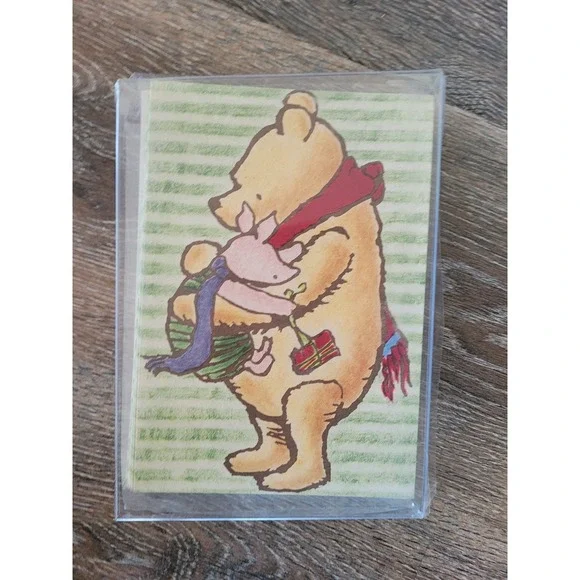 Classic Pooh Christmas Cards Michel &‎ Co New Sealed Stationery Set #HH