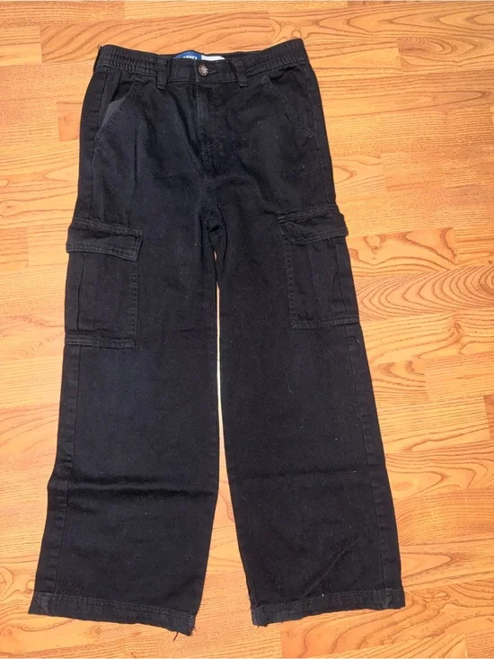 Old Navy Black Girls Cargo Pants - Utility Pockets