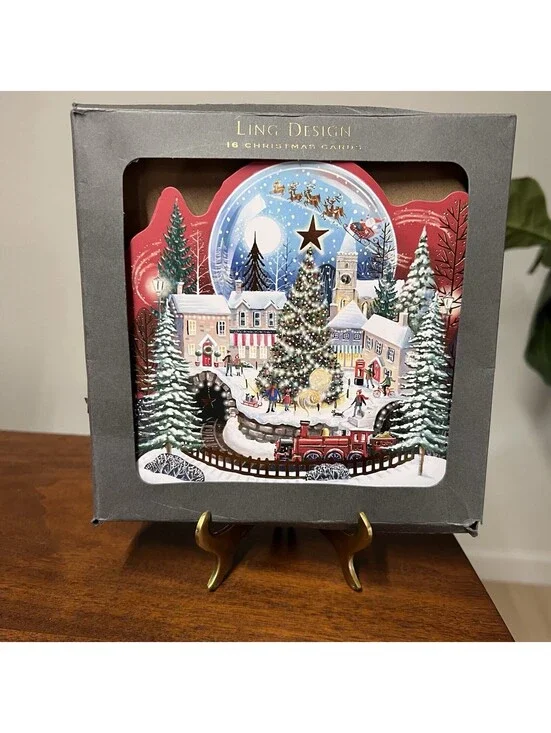 Ling Design Box Luxury Magical Christmas Cards Darren Dearden Gold Foil