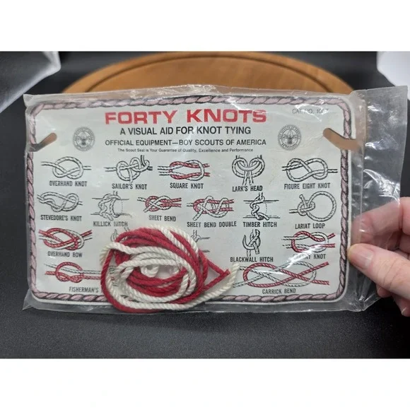 Vintage Boy Scouts of America BSA Forty Knots for Knot Tying Kit