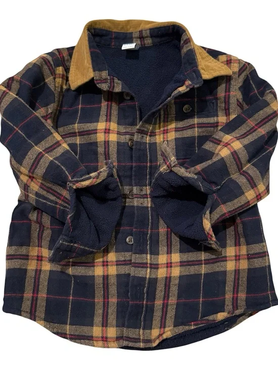 Old Navy Boys 5T Microfleece-Lined Pocket Flannel