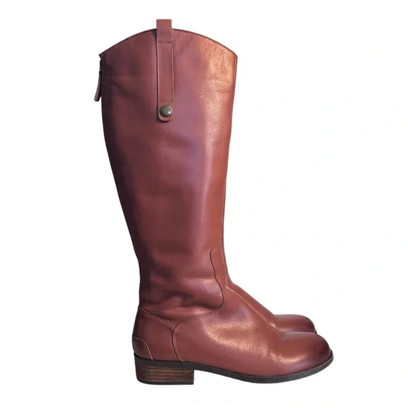 Array Derby Leather Knee High Riding Boots 8.5 N