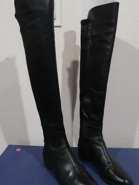 Stuart Weitzman Black Over-the-Knee Stretch Boots