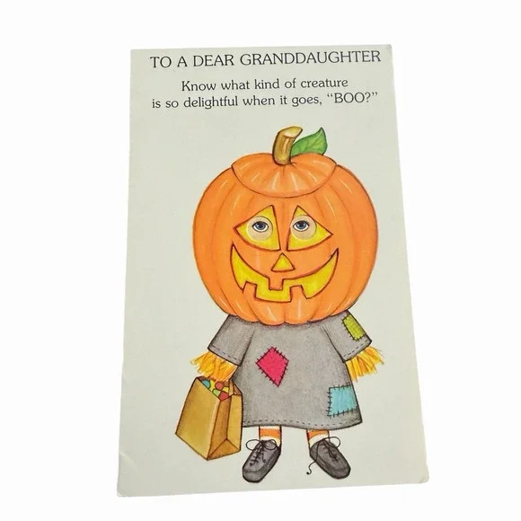 Vintage Sangamon‎ Halloween Greeting Card for Granddaughter