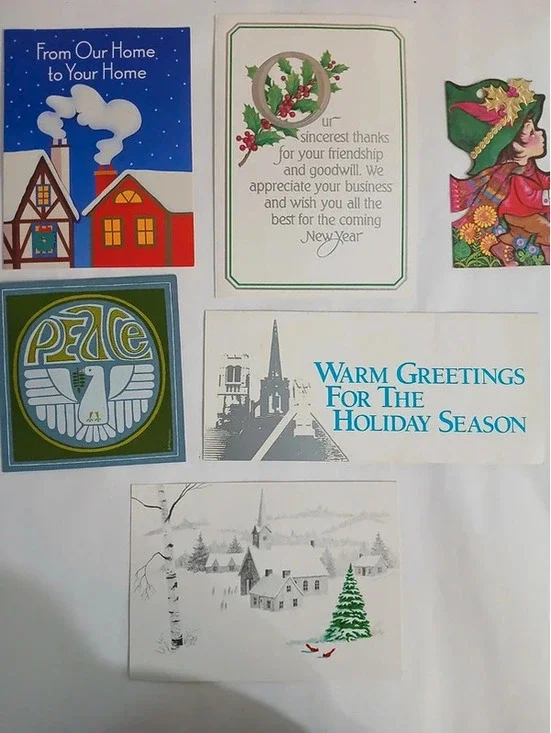 6 Vintage Christmas 🎄 cards new