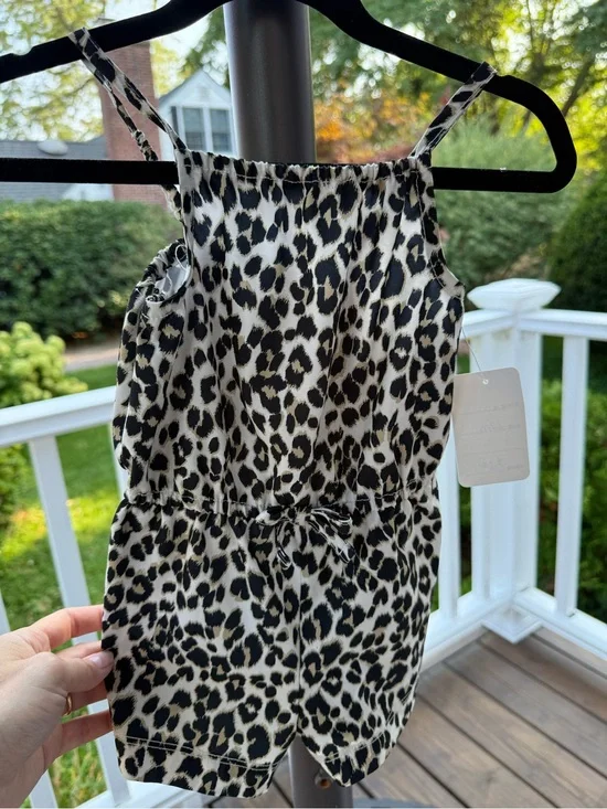 Old navy 12m leopard romper